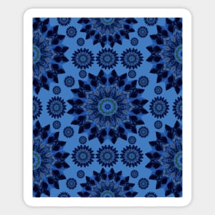 Moody Blue Mandala - What a Star Sticker